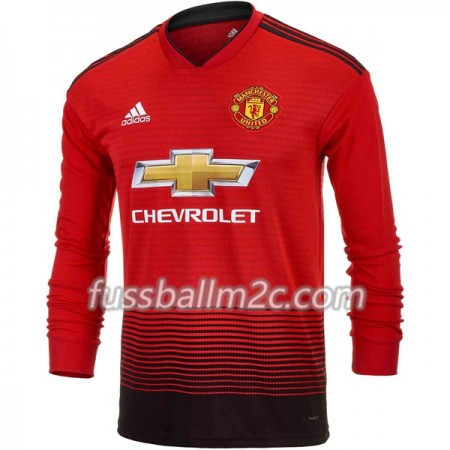 Fußballtrikots Manchester United Heim Trikotsatz 2018-2019 Langarm Fußballtrikots Manchester United Heim Trikotsatz 2018-2019 Langarm